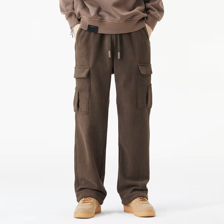 Joachim | Men’s Corduroy Trousers with Fleece Lining, Drawstring, and Relaxed Fit