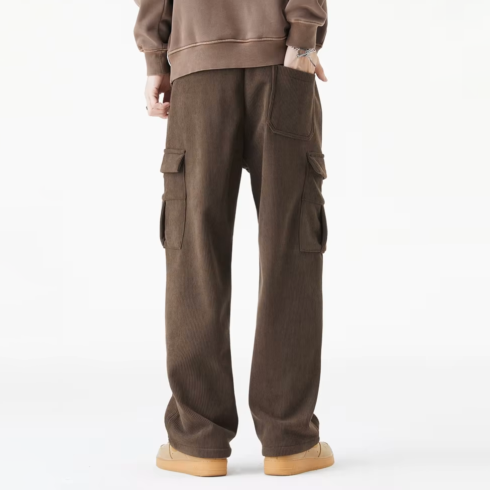 Joachim | Men’s Corduroy Trousers with Fleece Lining, Drawstring, and Relaxed Fit