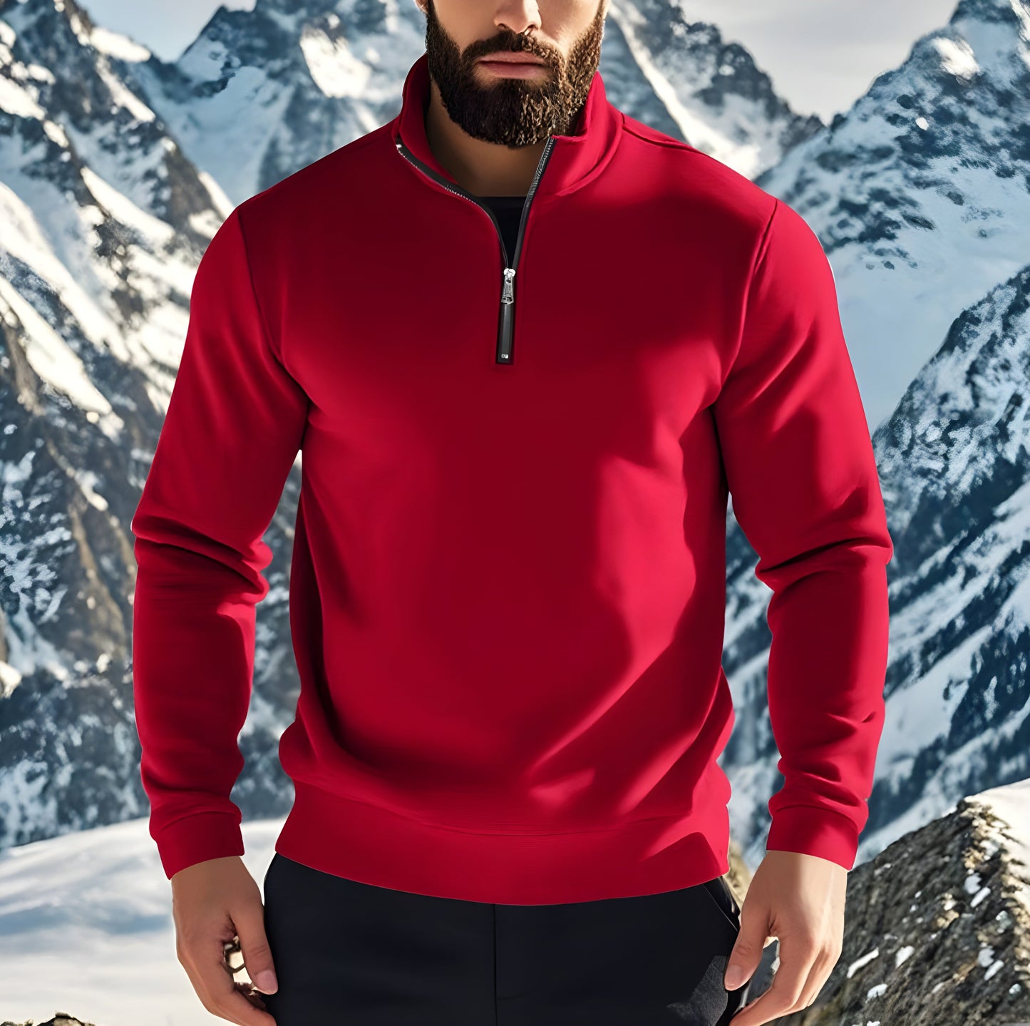 Franco | Men’s Warm & Stylish Zipped Sweatshirt for Winter Comfort