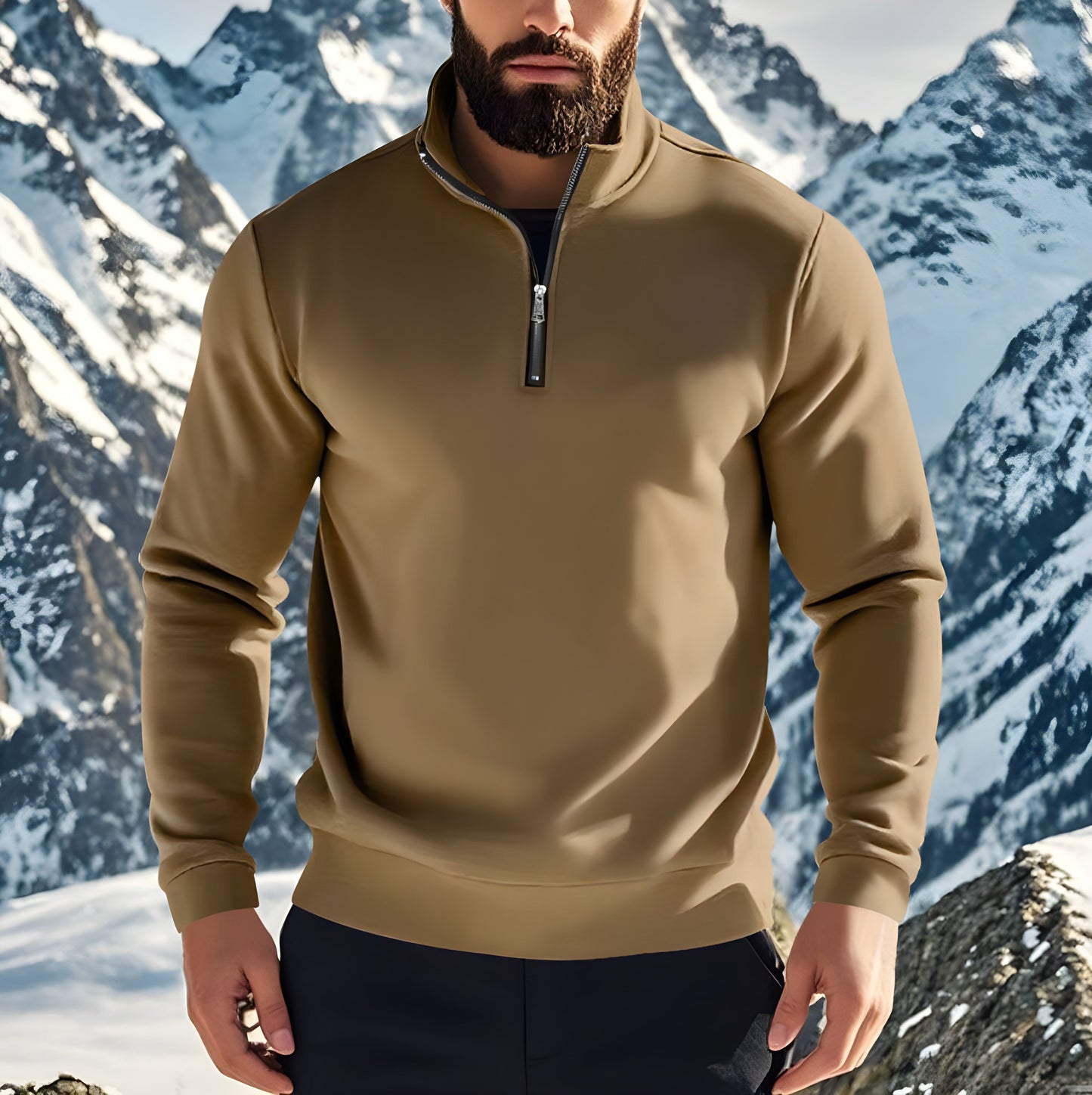 Franco | Men’s Warm & Stylish Zipped Sweatshirt for Winter Comfort