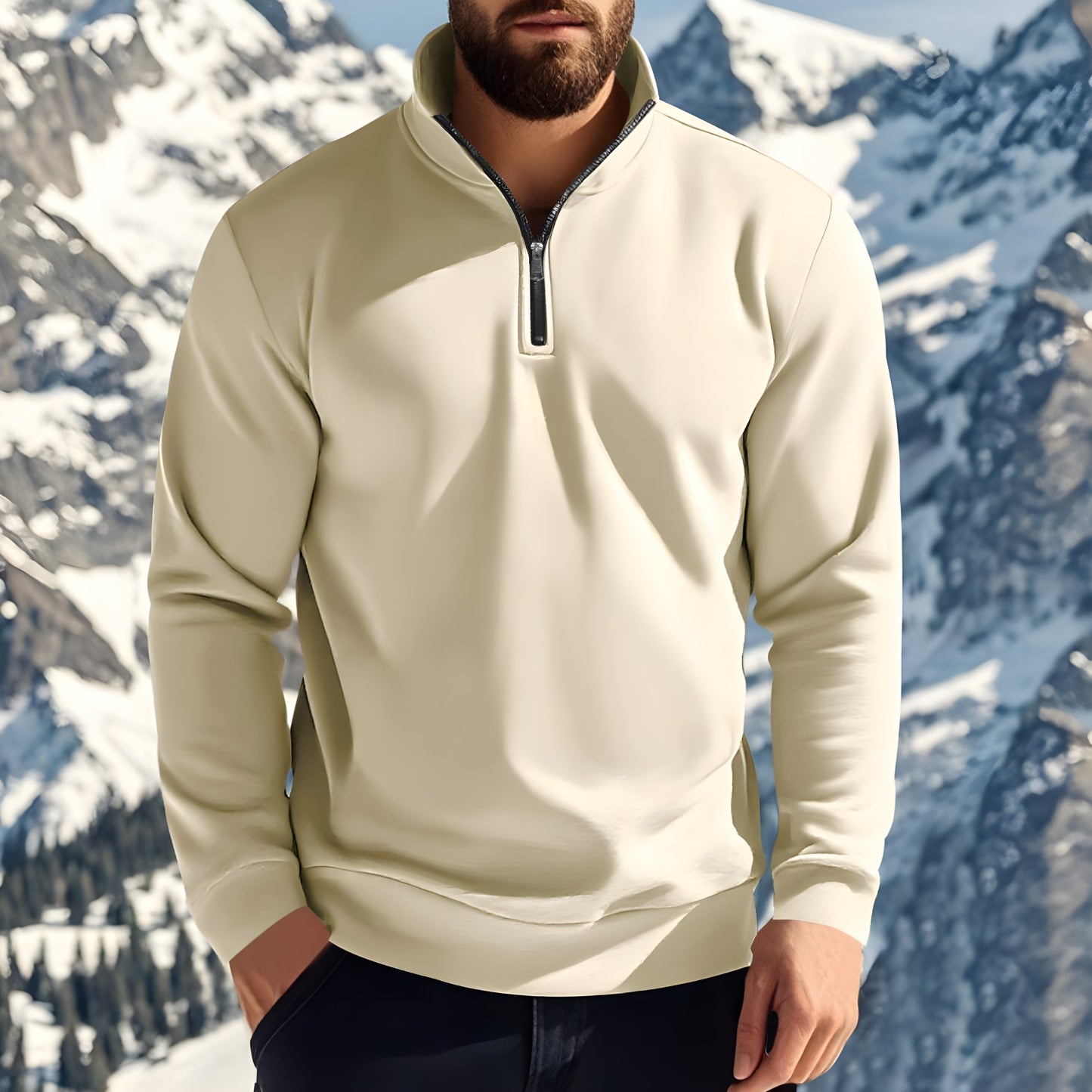Franco | Men’s Warm & Stylish Zipped Sweatshirt for Winter Comfort