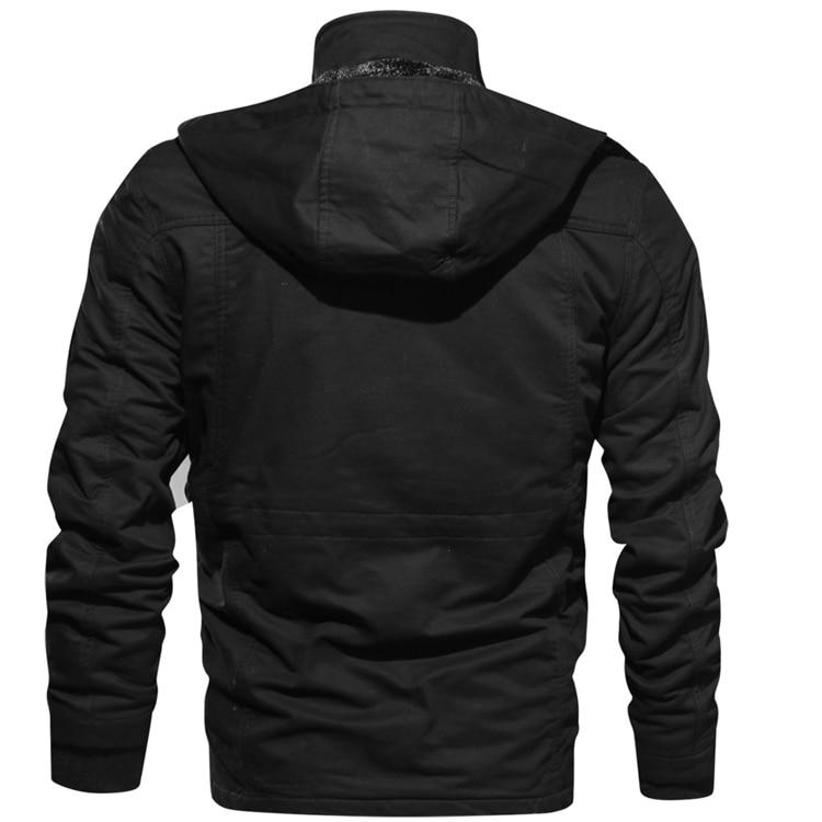 Julian | Men’s Zipped Hooded Tactical Winter Jacket with Fleece Lining