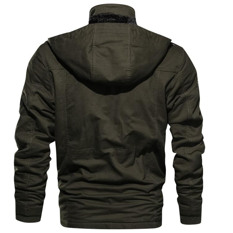 Julian | Men’s Zipped Hooded Tactical Winter Jacket with Fleece Lining