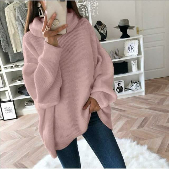 Anabel | Women’s Solid Colour Turtleneck Loose Fit Sweater