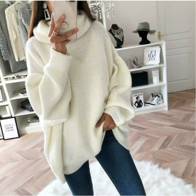 Anabel | Women’s Solid Colour Turtleneck Loose Fit Sweater