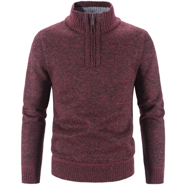 Freddie | Men's Zipped Stand Collar Casual Sweater – Comfortable & Stylish Everyday Wear
