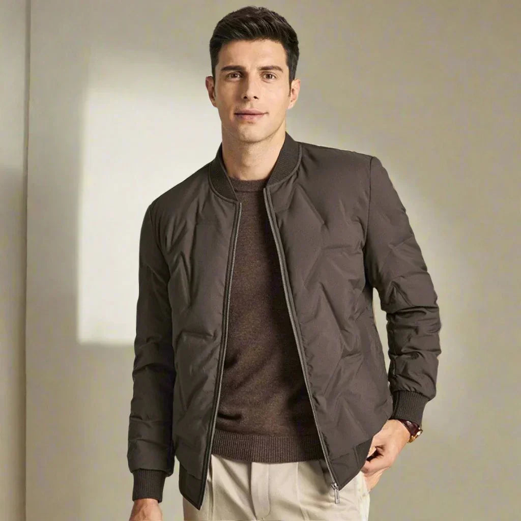 Jamil | Men's Stylish Padded Down Jacket – Lightweight with Full Zip Closure