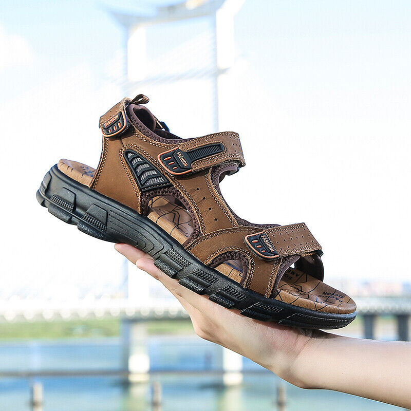 Hudson | Men's Comfortable Triple Velcro Strap Orthopedic Summer Sandals