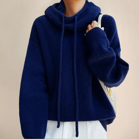 Georgina | Women’s Relaxed Fit Turtleneck Sweater with Drawstring