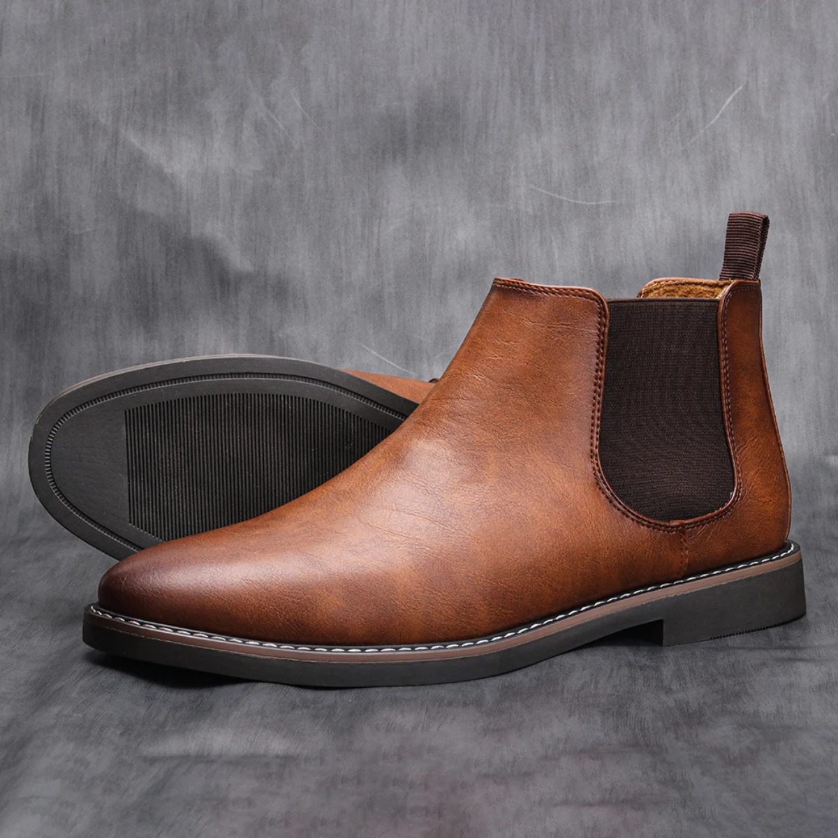 The Treviso Men's Retro Smart Casual Slip On Chelsea Boots
