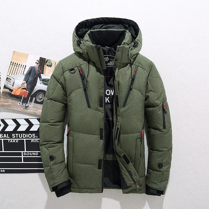 Cesar | Men’s Stylish Padded Winter Jacket with Full Stand Collar & Zip