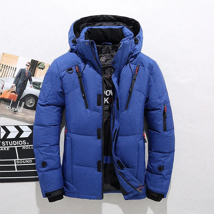 Cesar | Men’s Stylish Padded Winter Jacket with Full Stand Collar & Zip
