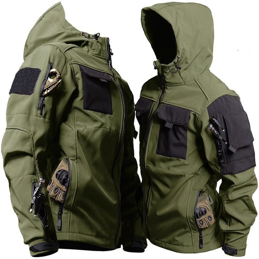 Jimmy | Men’s Hooded Tactical Jacket with Multi Pockets & Water-Repellent Finish