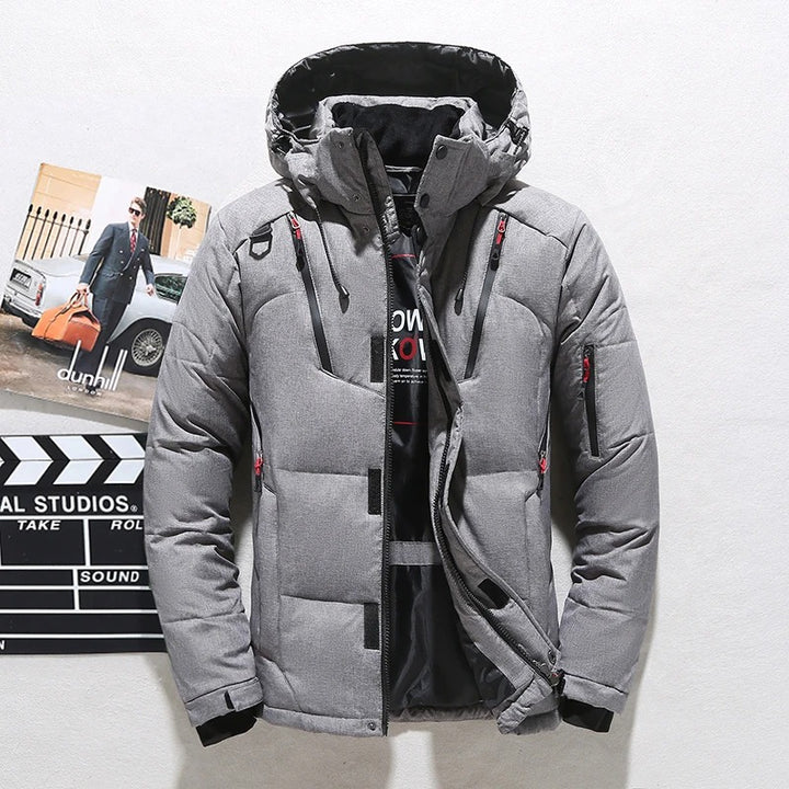 Cesar | Men’s Stylish Padded Winter Jacket with Full Stand Collar & Zip