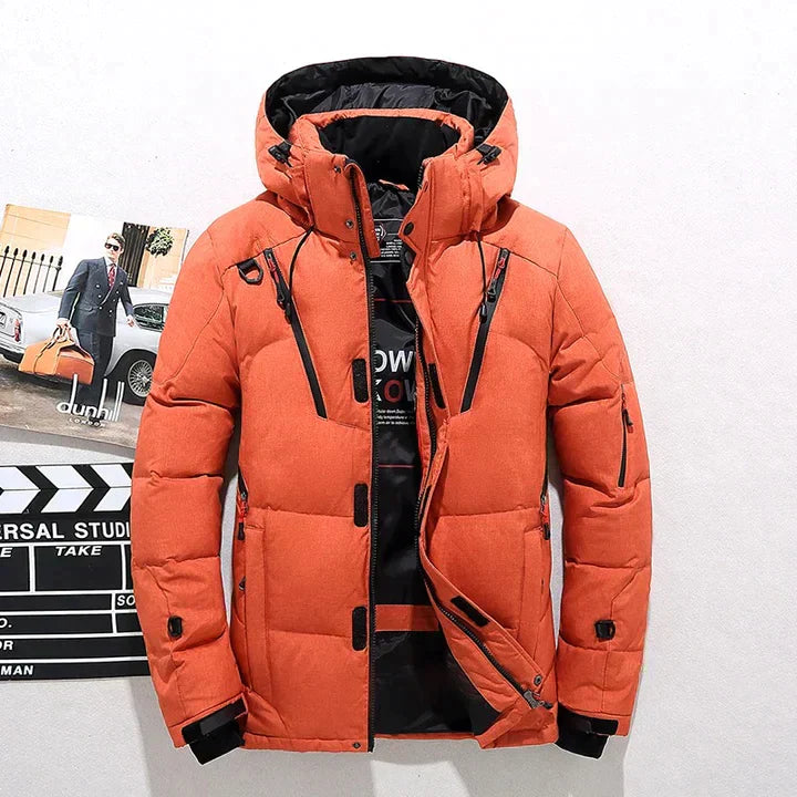 Cesar | Men’s Stylish Padded Winter Jacket with Full Stand Collar & Zip