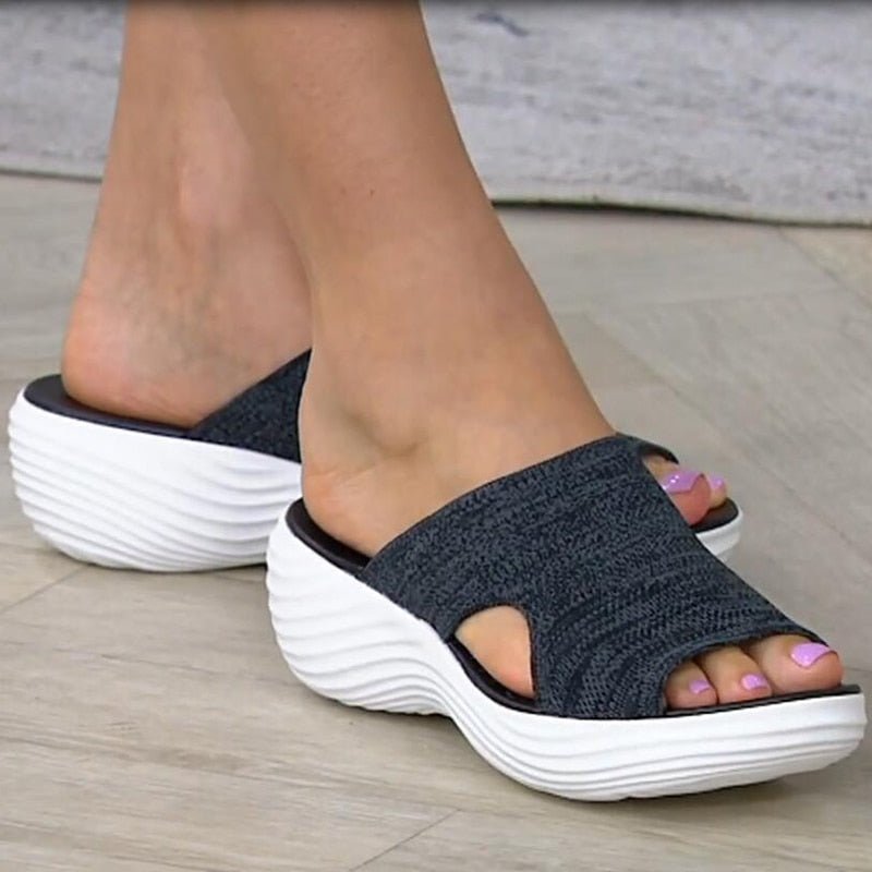 Pandora | Women's Slip-On Platform Summer Slippers – Stylish & Comfortable Everyday Footwear