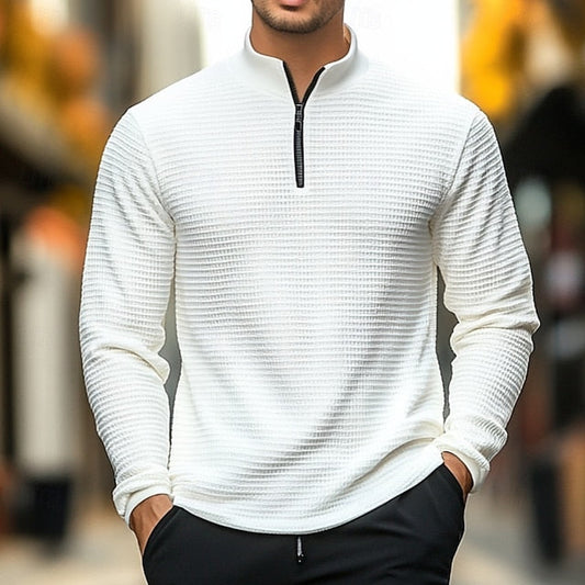 Gisbert | Classic Zip Collar Pullover for Men – Stylish and Comfortable