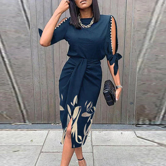 Hadriana | Printed Party Midi Dress - Make a Statement