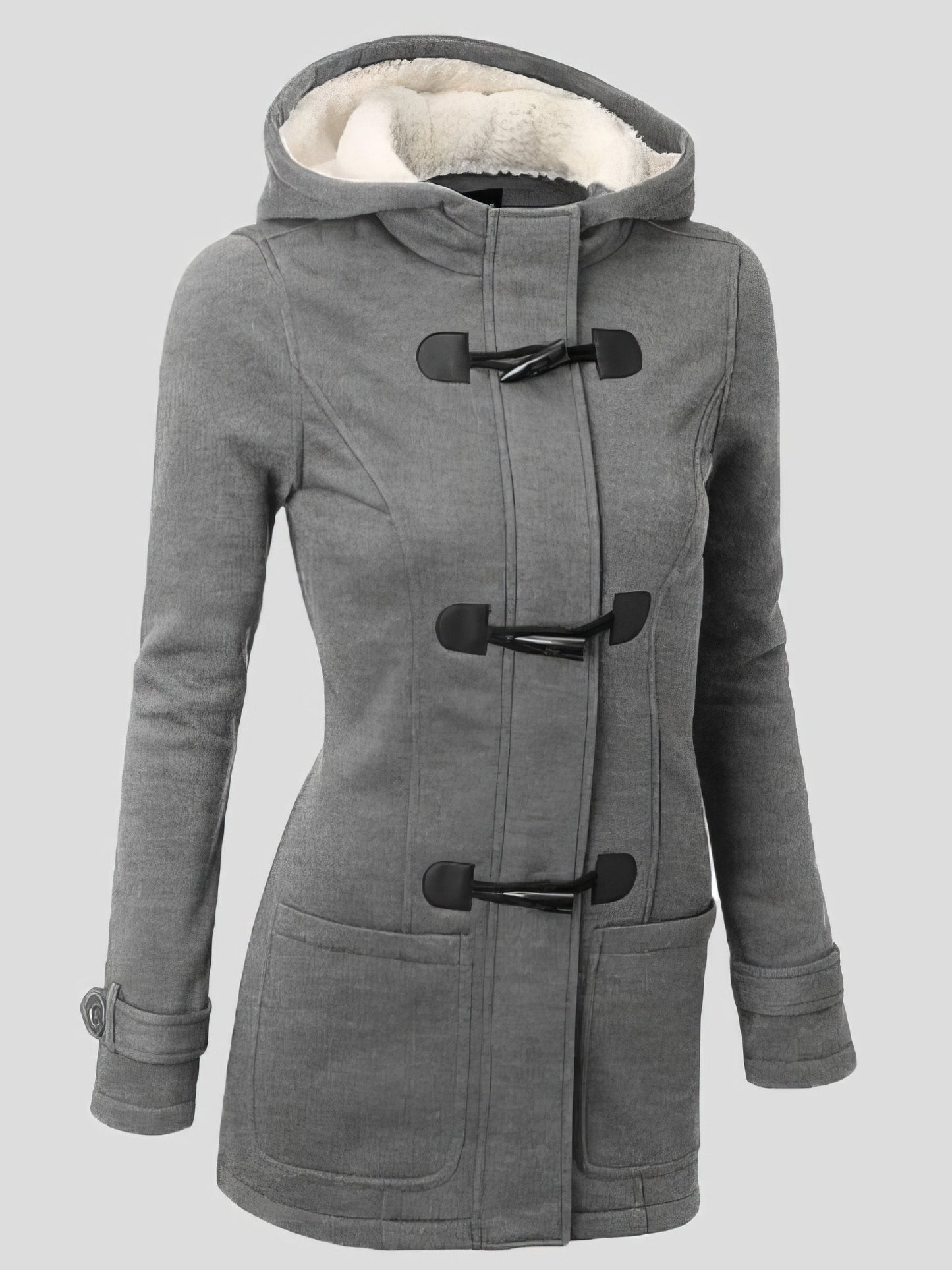 Birgitta | Slim-Fit Fleece Hoodie with Toggle Closure