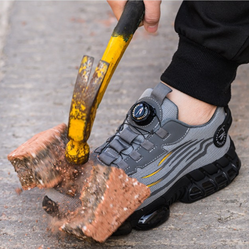 Simon | Men's Robust Orthopedic Safety Shoes with Elastic Toggle Closure